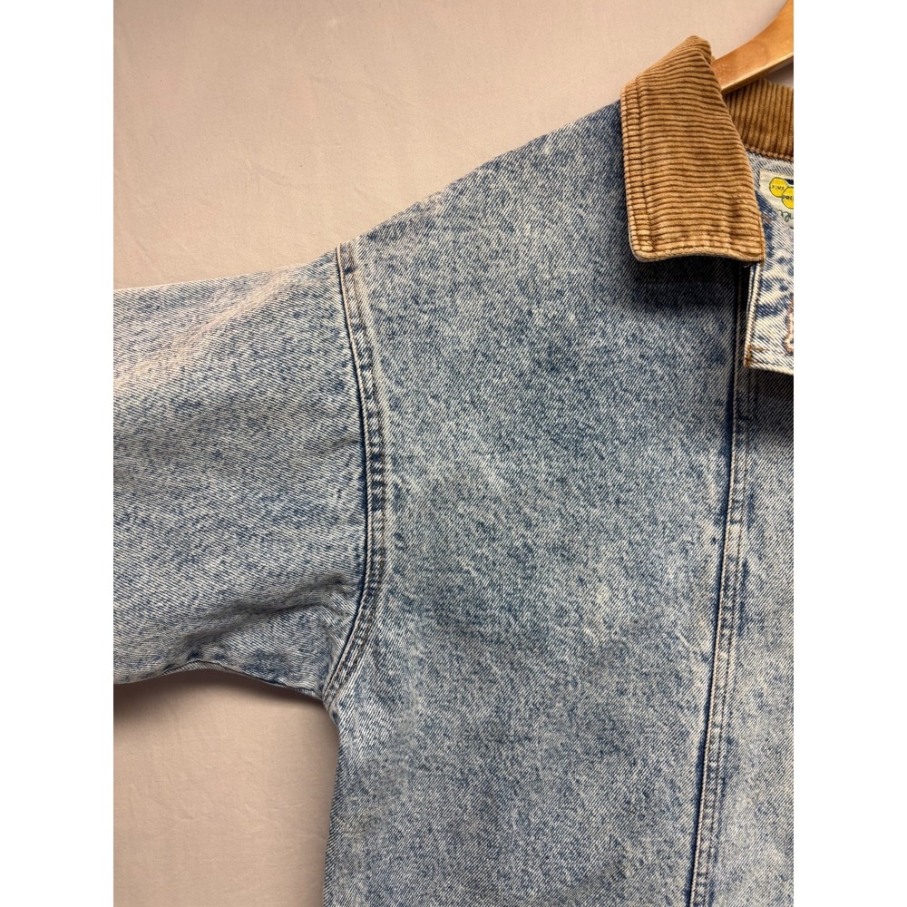 Lee‎ Chore Coat Jacket Mens Blue Denim Cotton Corduroy Collar Pocket Vintage - Picture 7 of 16